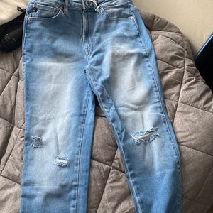 KanCan light wash high rise ankle skinny jeans